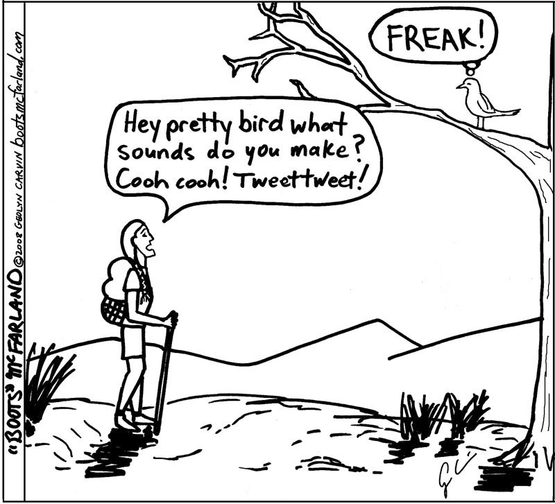 Hiking Humor: Tweet Tweet - Hiking Lady