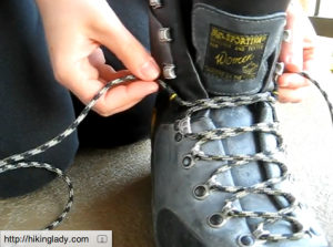 lacing boots to prevent heel slippage